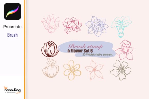 Bring Your Digital Garden to Life with the Botanical Flower Procreate Brush Stamp