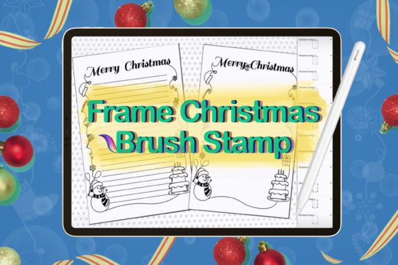 Brush Stamp Frame Christmas Paper: Elevating Your Holiday Digital Designs
