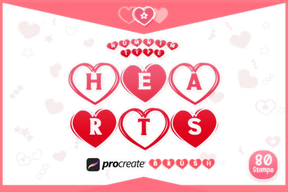 Creating Romantic Digital Art with Procreate Brush Valentine Hearts Letters
