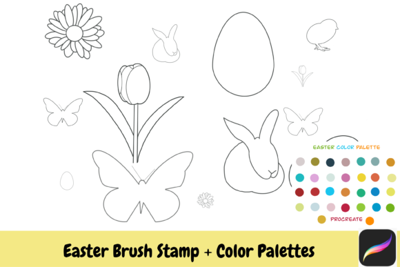 Easter Procreate Brush Stamps Color Ipad: Elevate Your Digital Art with Festive Flair