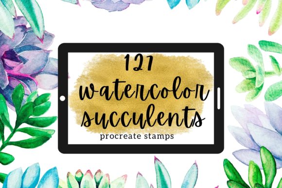 Elevating Digital Botanical Art with Watercolor Succulents Procreate Stamps