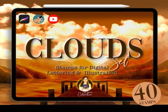 Mastering Atmospheric Depth with the Clouds Procreate Set 40 Stamps
