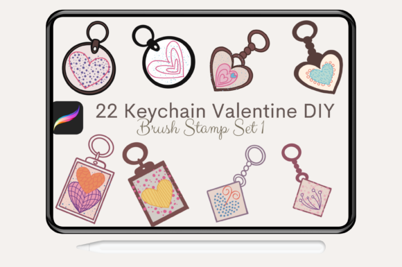 Strategic Creative Assets: Leveraging the 22 Keychain Valentine DIY Brush Stamp 1 for Digital Design Efficiency