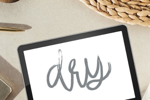 Strategic Texture: Elevating Digital Hand Lettering with the Dry Procreate Brush