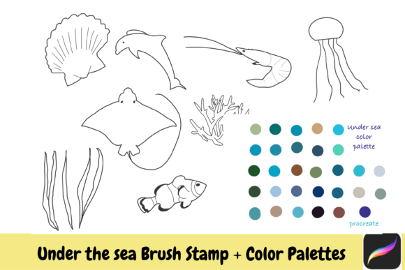 Strategic Visual Assets: Leveraging Under Sea Procreate Brush Stamps Color for Digital Design
