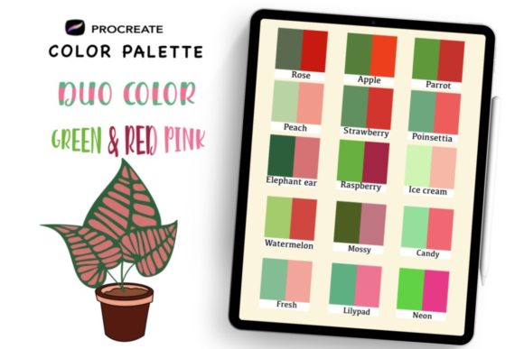 Unlocking Creative Potential with the Procreate Palette Two Tone Green Red